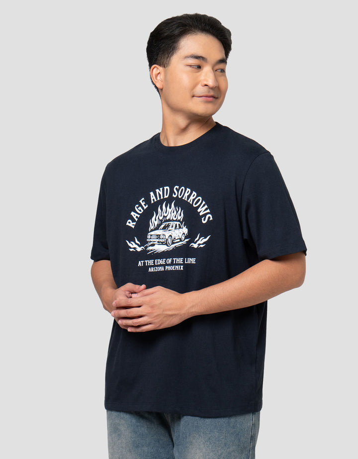 Aos Theme Rockstar Loud And Driven Car Kaos Pria