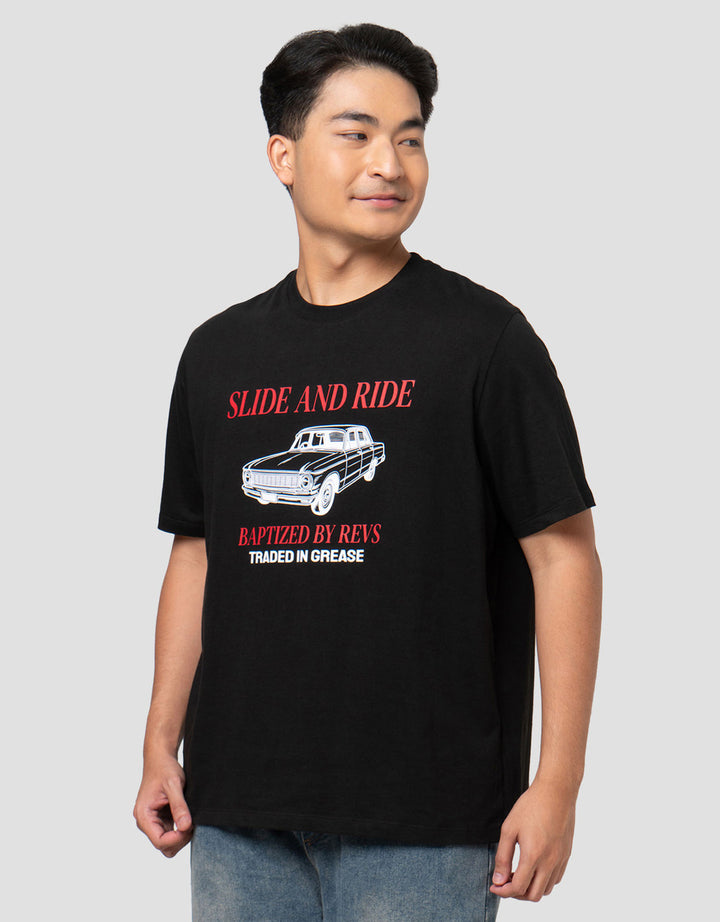 Aos Theme Rockstar Loud And Driven Slide Kaos Pria