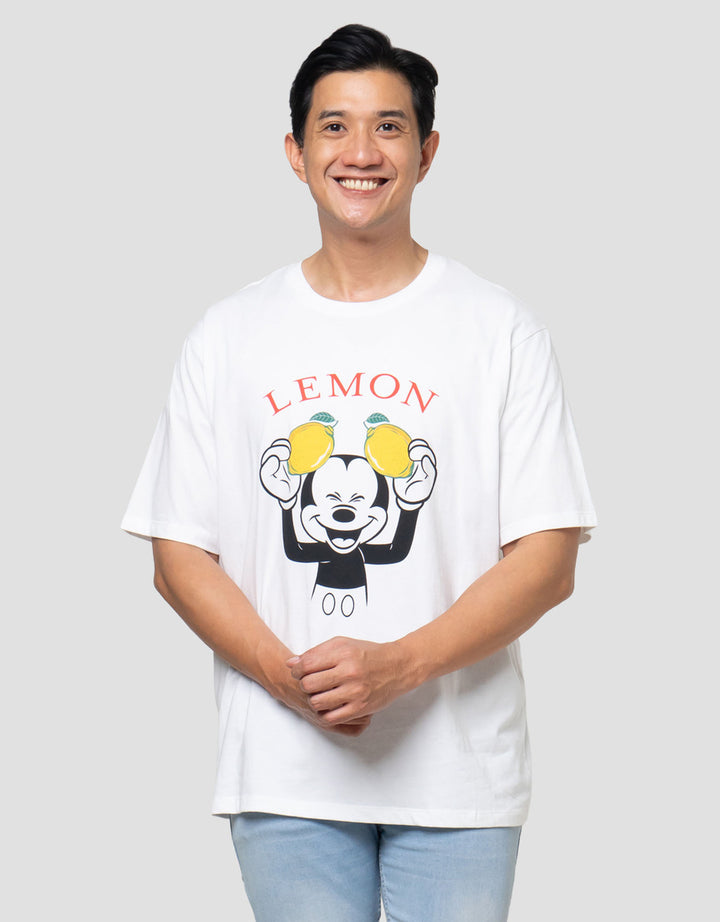 Aos Theme Tbnd Disney Mickey Two Lemon Kaos Pria