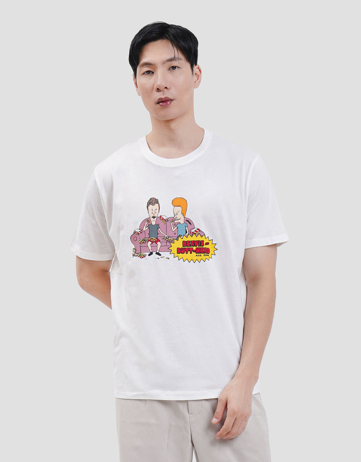Aos Theme Print Tbnd Mtv Beavis Head Kaos Pria
