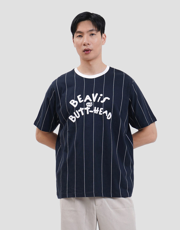 Aos Mtv Beavis Head Baseball Kaos Pria