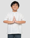 Little M Stripe Basic Kemeja Koko Anak Laki-Laki
