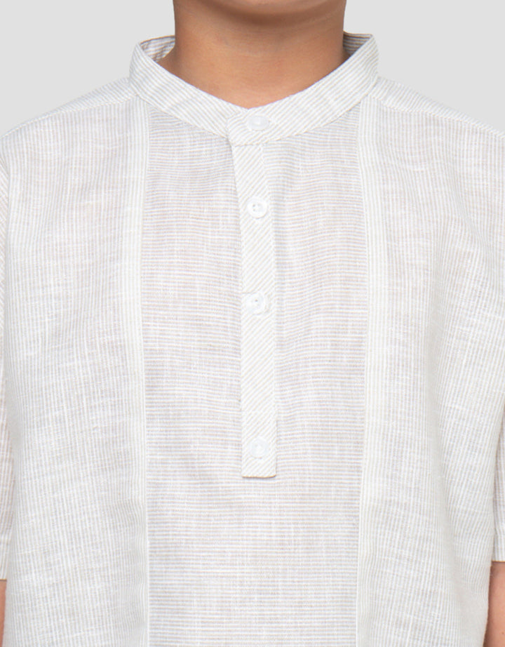 Little M Stripe Basic Kemeja Koko Anak Laki-Laki