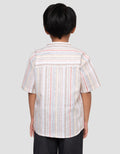 Little M Stripe Coral Kemeja Koko Anak Laki-laki