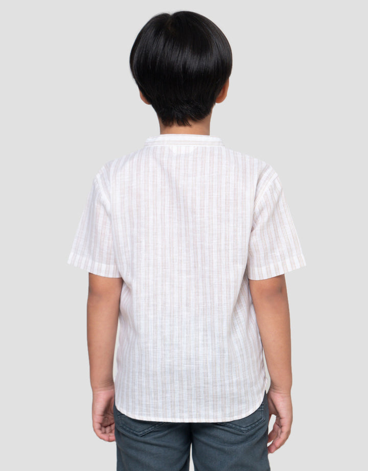 Little M Stripe Basic Baju Koko Anak Laki-laki