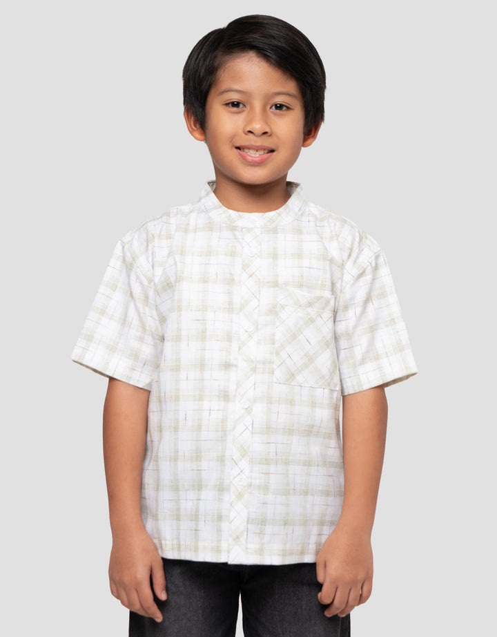 Little M Kotak Gradasi Kemeja Koko Anak Laki-laki