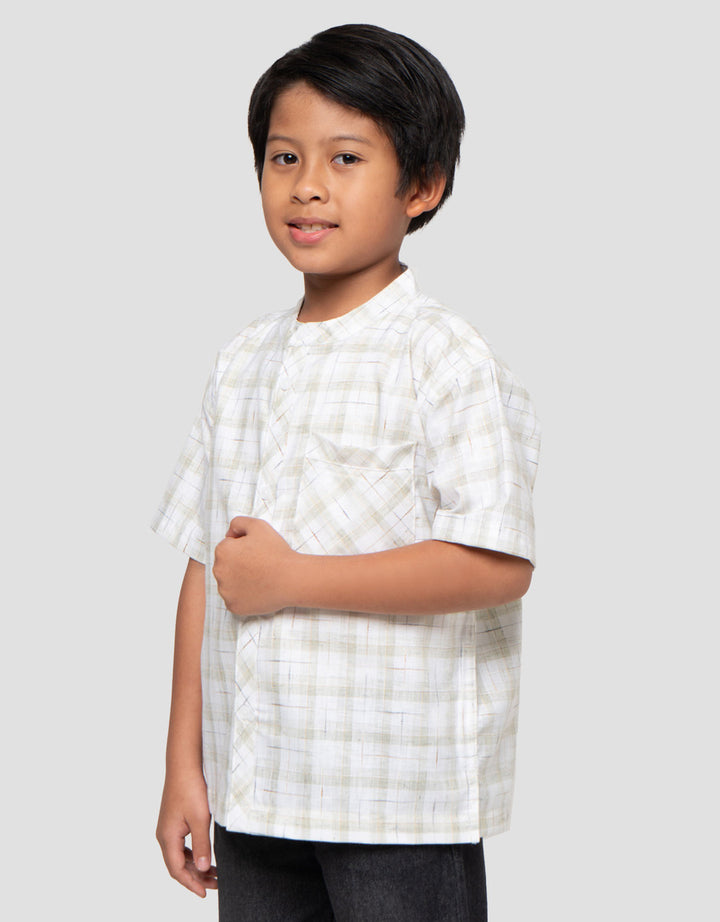 Little M Kotak Gradasi Kemeja Koko Anak Laki-laki