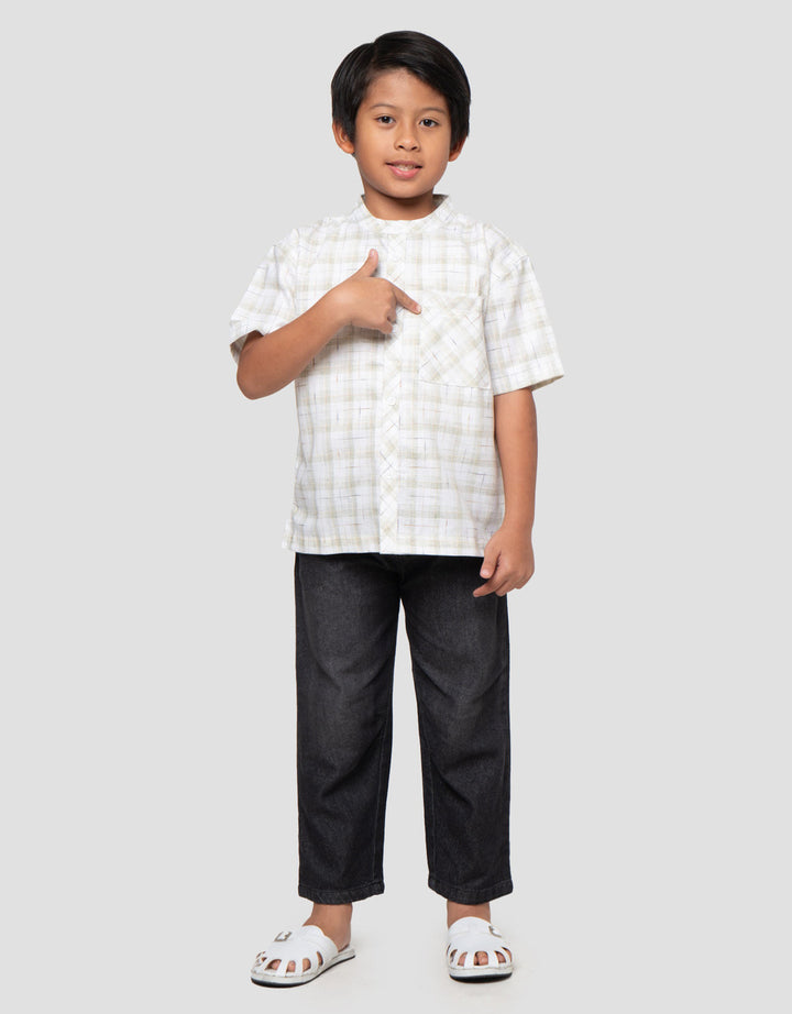 Little M Kotak Gradasi Kemeja Koko Anak Laki-laki