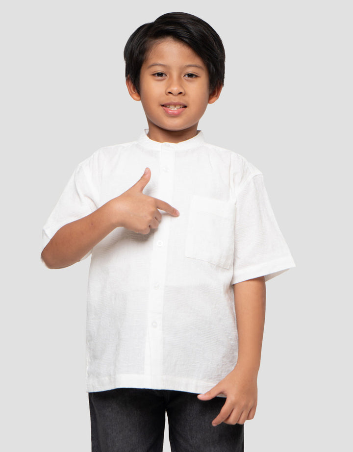 Little M Texture Kemeja Koko Anak Laki-laki