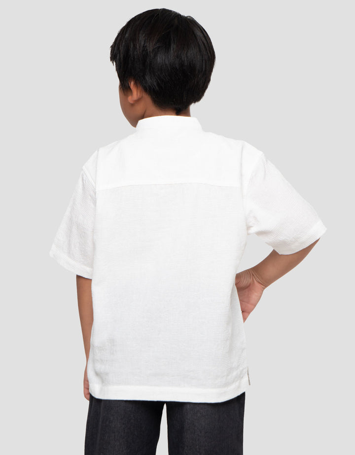 Little M Texture Kemeja Koko Anak Laki-laki