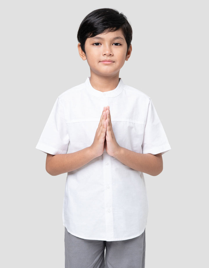 Little M Komb Dobby Ktg Kanan Kiri Kemeja Koko Anak Laki-laki