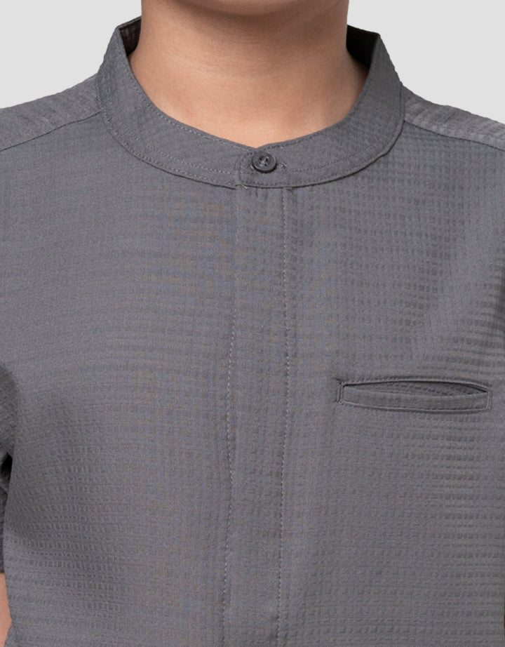 Little M Tex Kotak Kemeja Koko Anak Laki-laki