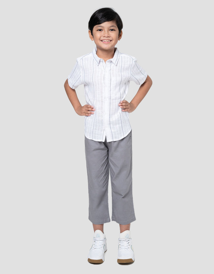Little M Tex Casual Kemeja Koko Anak Laki-laki