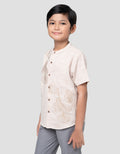 Little M Twinn Bdr Texture Kemeja Koko Anak Laki-laki