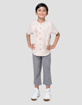 Little M Twinn Bdr Texture Kemeja Koko Anak Laki-laki