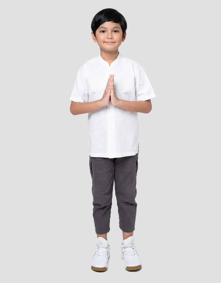Little M Twinn Tengah Kemeja Koko Anak Laki-laki