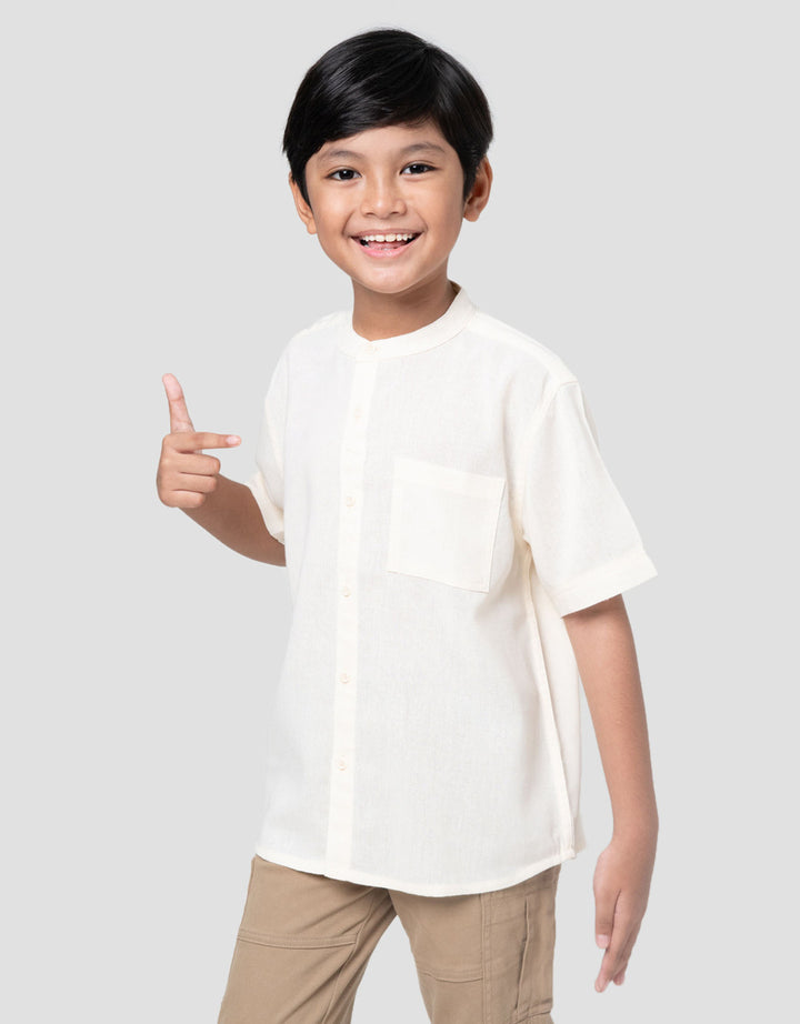 Little M Wash Kemeja Koko Anak Laki-laki
