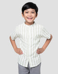 Little M Salur Komb Sage Kemeja Koko Anak Laki-laki