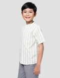 Little M Salur Komb Sage Kemeja Koko Anak Laki-laki