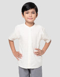 Little M Kotak Segi Ginger Kemeja Koko Anak Laki-laki