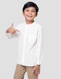 Little M Long Sleeve Koko Kemeja Koko Anak Laki-laki