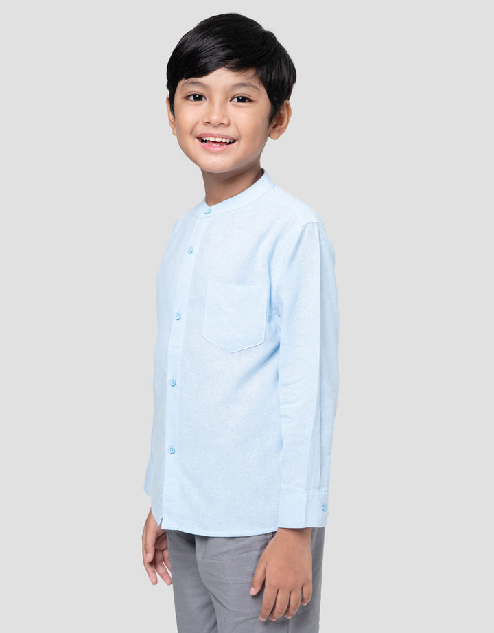 Little M Long Sleeve Koko Kemeja Koko Anak Laki-laki