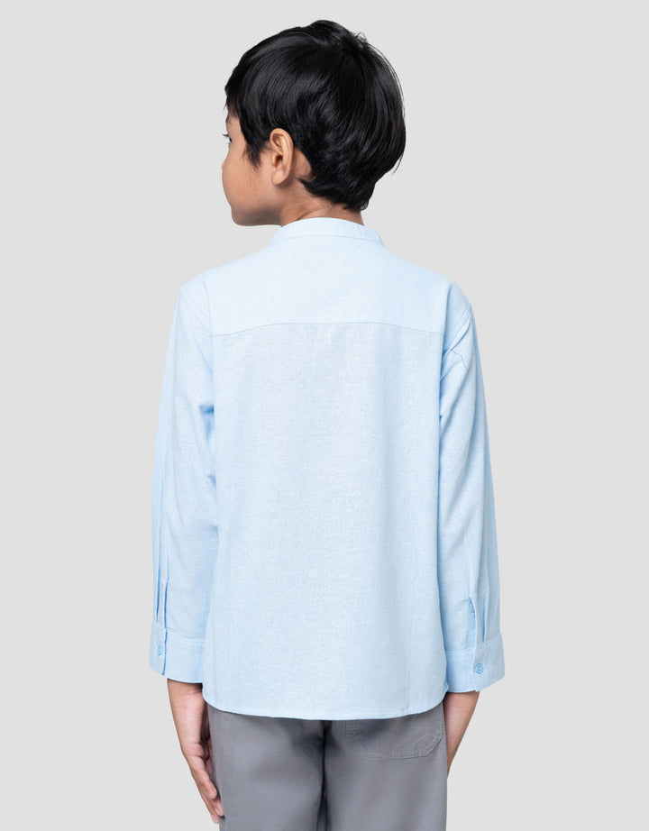 Little M Long Sleeve Koko Kemeja Koko Anak Laki-laki