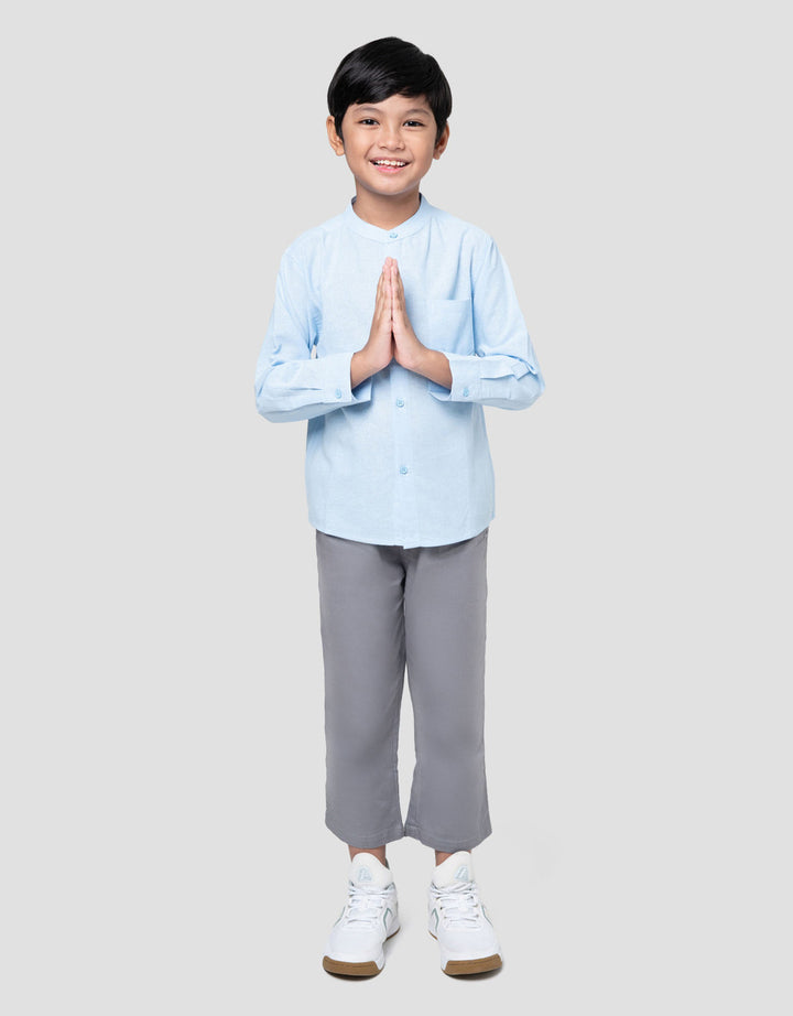 Little M Long Sleeve Koko Kemeja Koko Anak Laki-laki