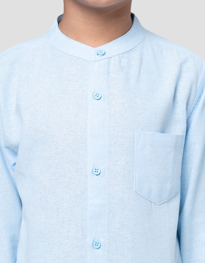 Little M Long Sleeve Koko Kemeja Koko Anak Laki-laki