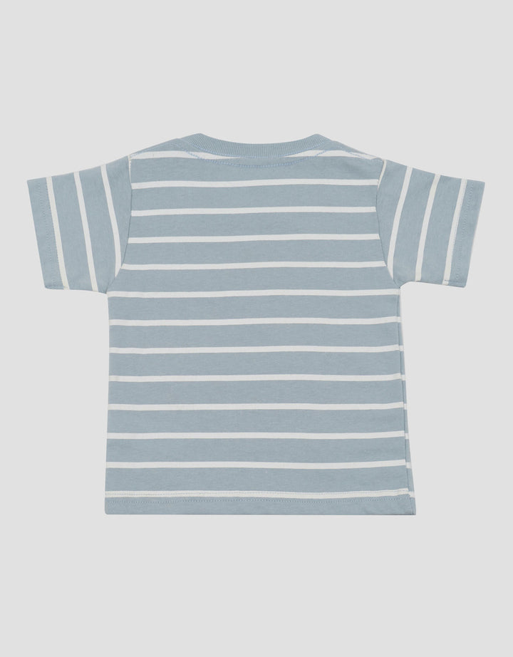 Little M Stripe With Icecream Chenille Kaos Bayi