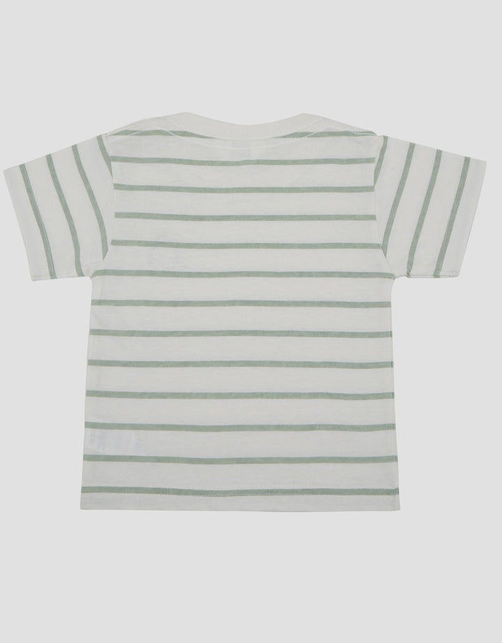 Little M Stripe With Avocado Print Kaos Bayi