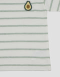 Little M Stripe With Avocado Print Kaos Bayi