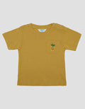 Little M With Pocket Pineapple Print Kaos Bayi