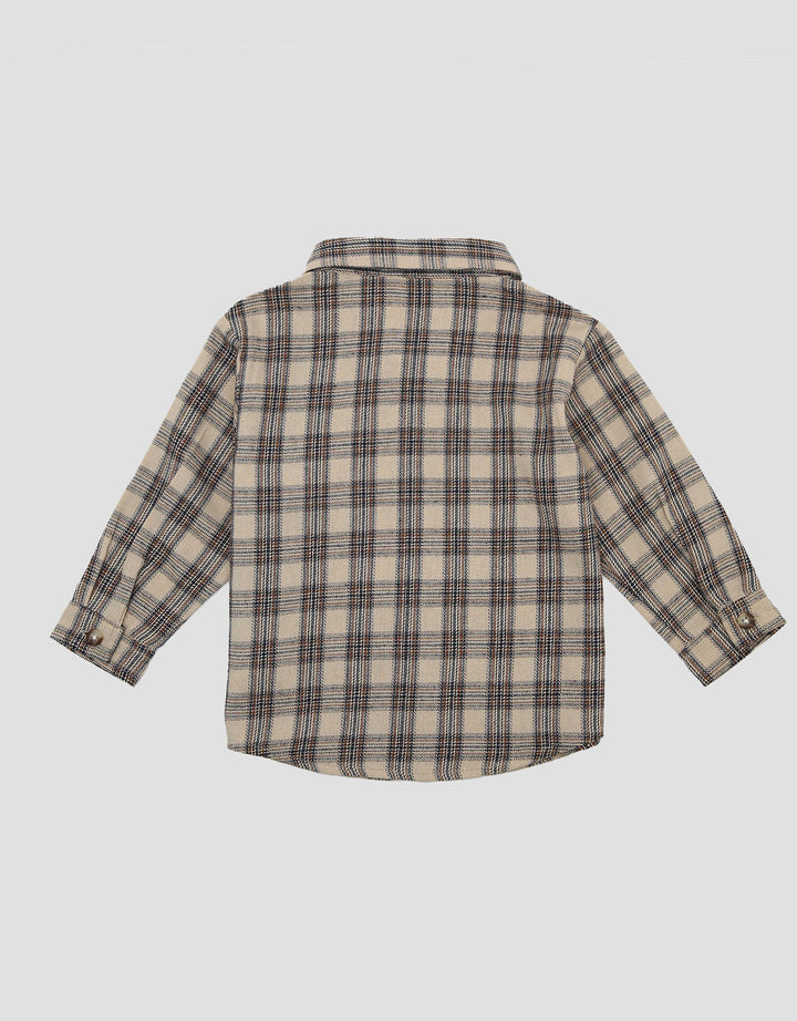 Little M Yarndyed Kemeja Flanel Bayi