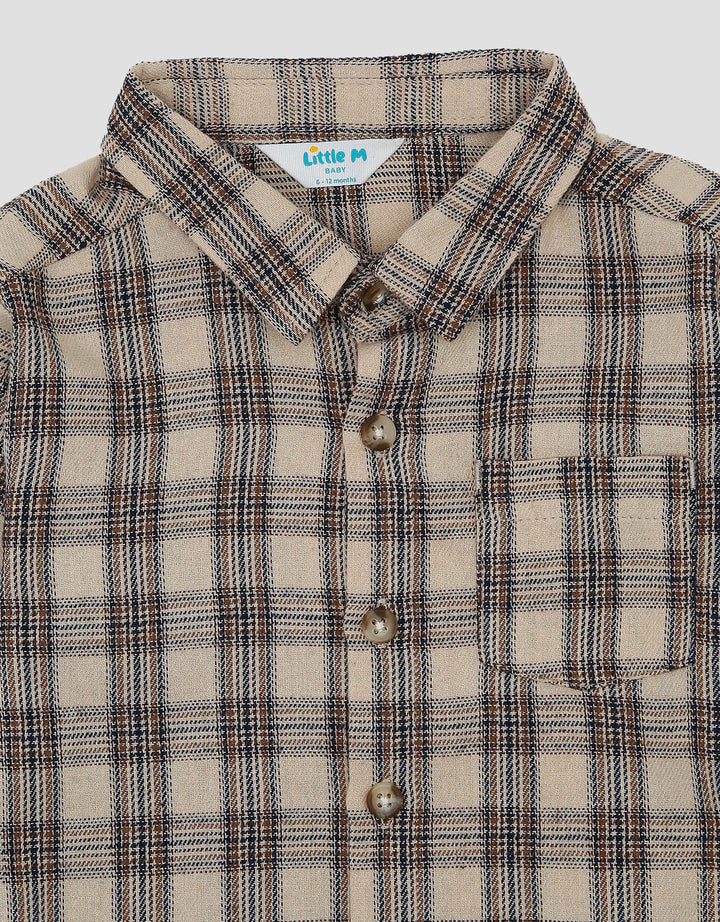 Little M Yarndyed Kemeja Flanel Bayi