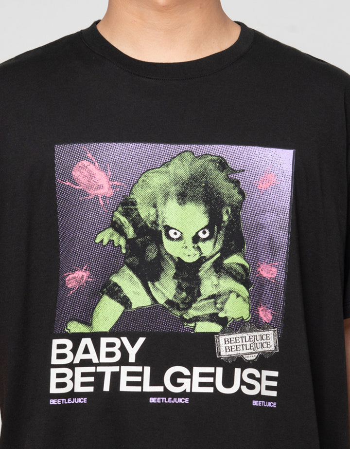 Aos Theme Rockstar Warner Bros Bettle Juice Baby Kaos Pria