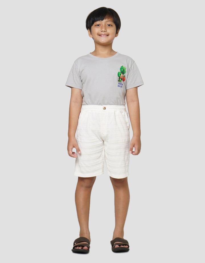 Little M Salur Text Celana Pendek Anak Laki-laki