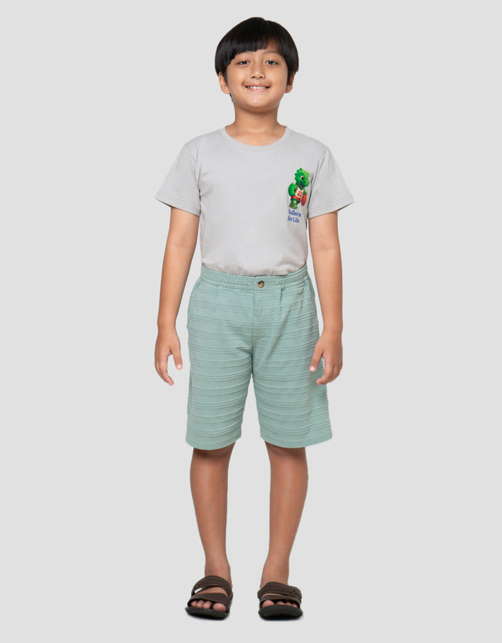 Little M Salur Text Celana Pendek Anak Laki-laki