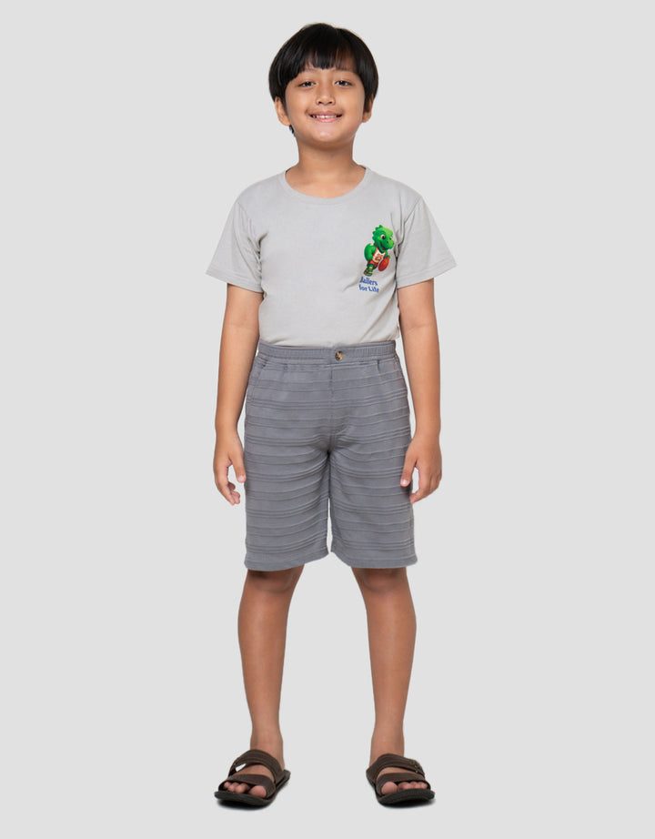 Little M Salur Text Celana Pendek Anak Laki-laki