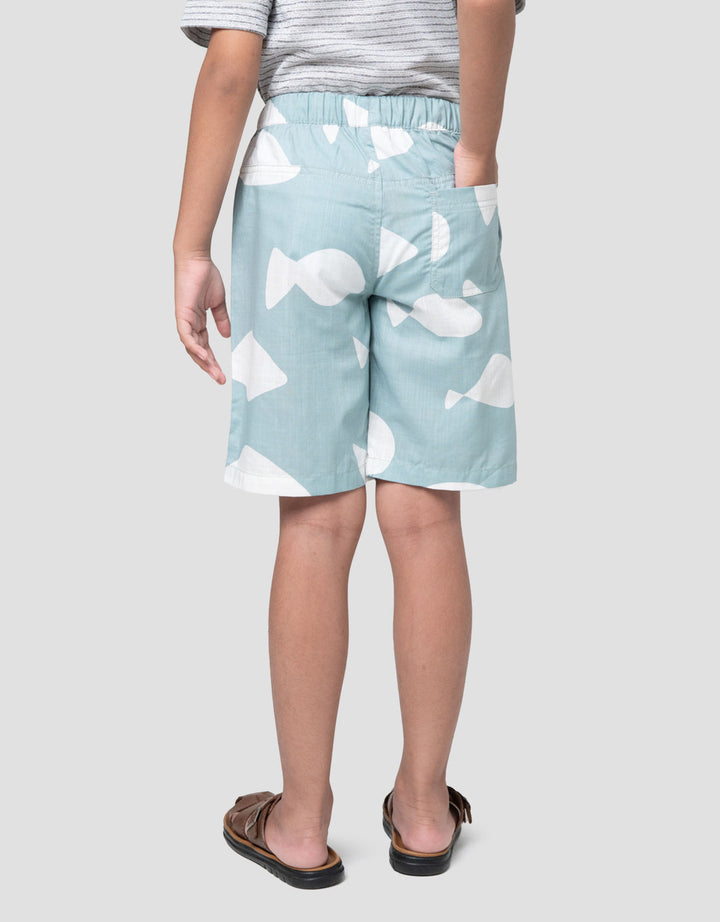 Little M Print Fish Celana Pendek Anak Laki-laki