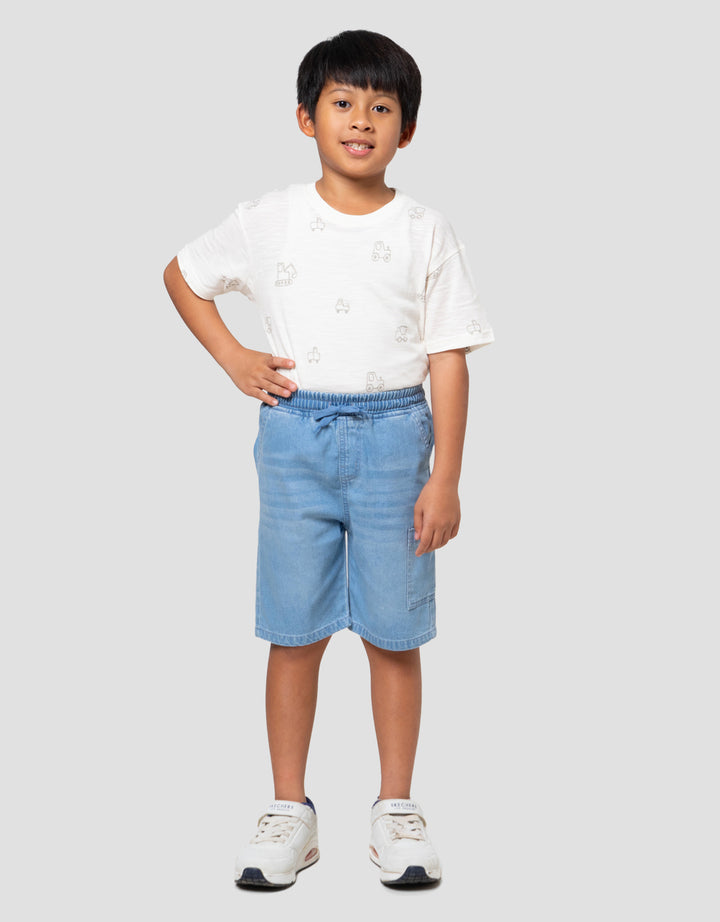 Little M Ktg 1 Samping Celana Pendek Denim Anak Laki-laki