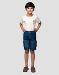 Little M Kantong Cargo Celana Denim Anak Laki-laki