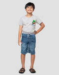 Little M Roarr Celana Pendek Denim Anak Laki-laki