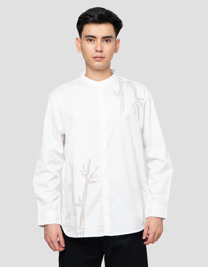 Suko Print Motif Kemeja Lengan Panjang Pria