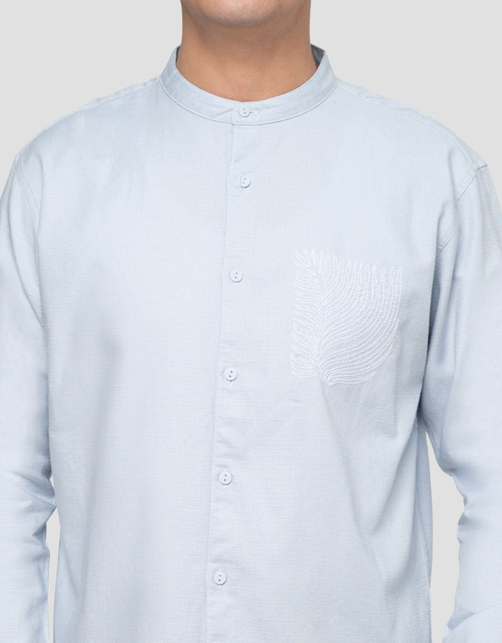 Suko Kerah Tegak Embroidery Kemeja Koko Pria