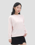 Suko Fleece Kerah Bulat Lengan Panjang Kaos Wanita