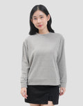 Suko Fleece Kerah Bulat Lengan Panjang Kaos Wanita