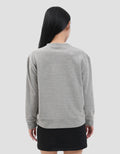 Suko Fleece Kerah Bulat Lengan Panjang Kaos Wanita