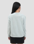 Suko Fleece Kerah Bulat Lengan Panjang Kaos Wanita