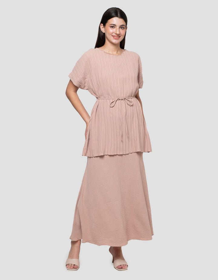 Connexion Pleated Airflow Dress With Inner Maxi Dress Wanita